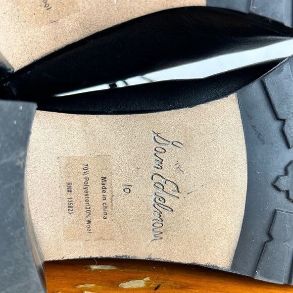 Sam Elderman Black Suede Toe Heeled Boots - Picture 9 of 11